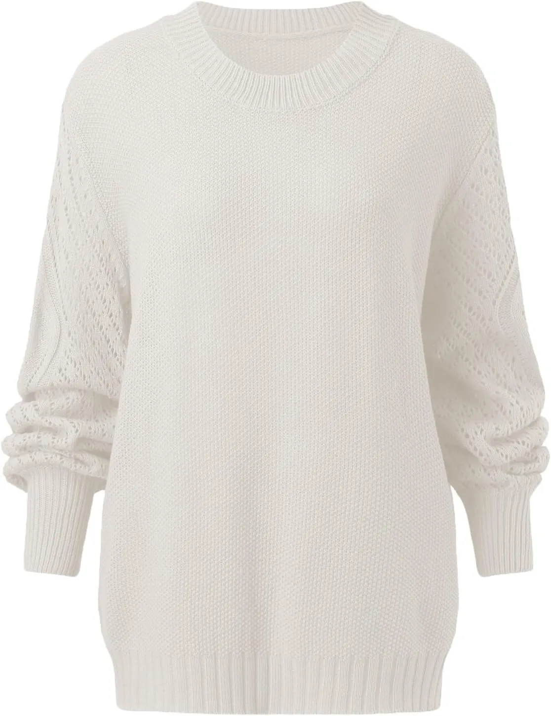 2024 Women's Pullover Autumn and Winter Solid Color Girls Daily Casual Fashion Knit Long Sleeve Sweater