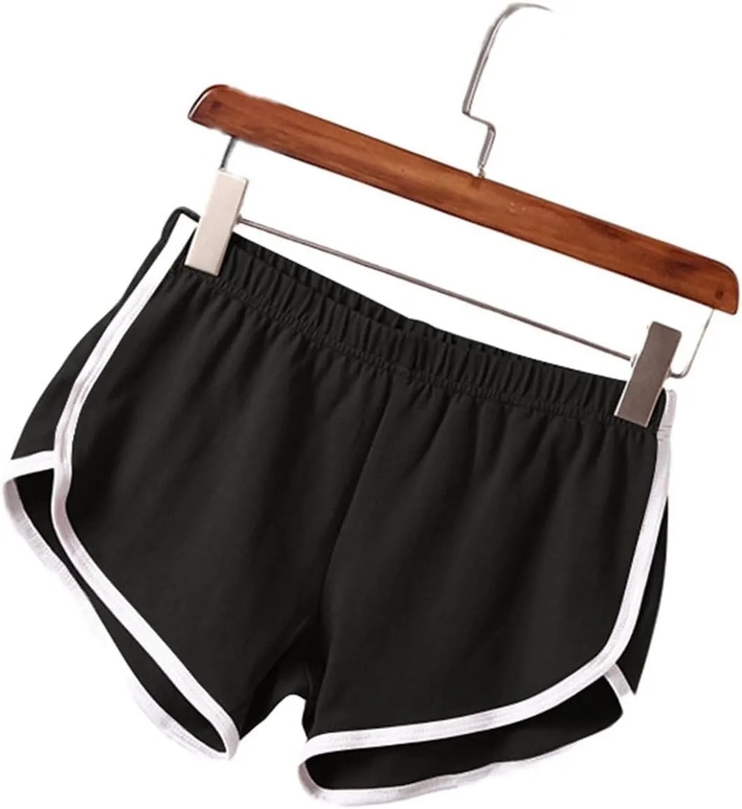 3 Pack Womens Workout Shorts Elastic Waist Casual Summer Beach Yoga Shorts Athletic Active Lightweight Running Gym Shorts