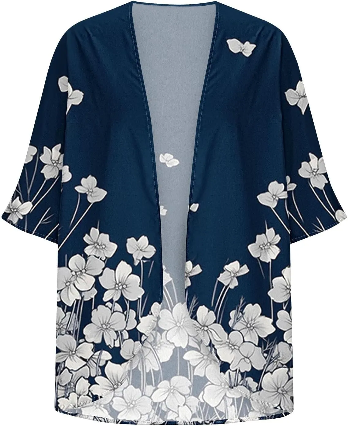 4th of July Outfits for Women Kimono Cardigans Swimsuits Cover Up Tops American Flag Red White and Blue Shirts