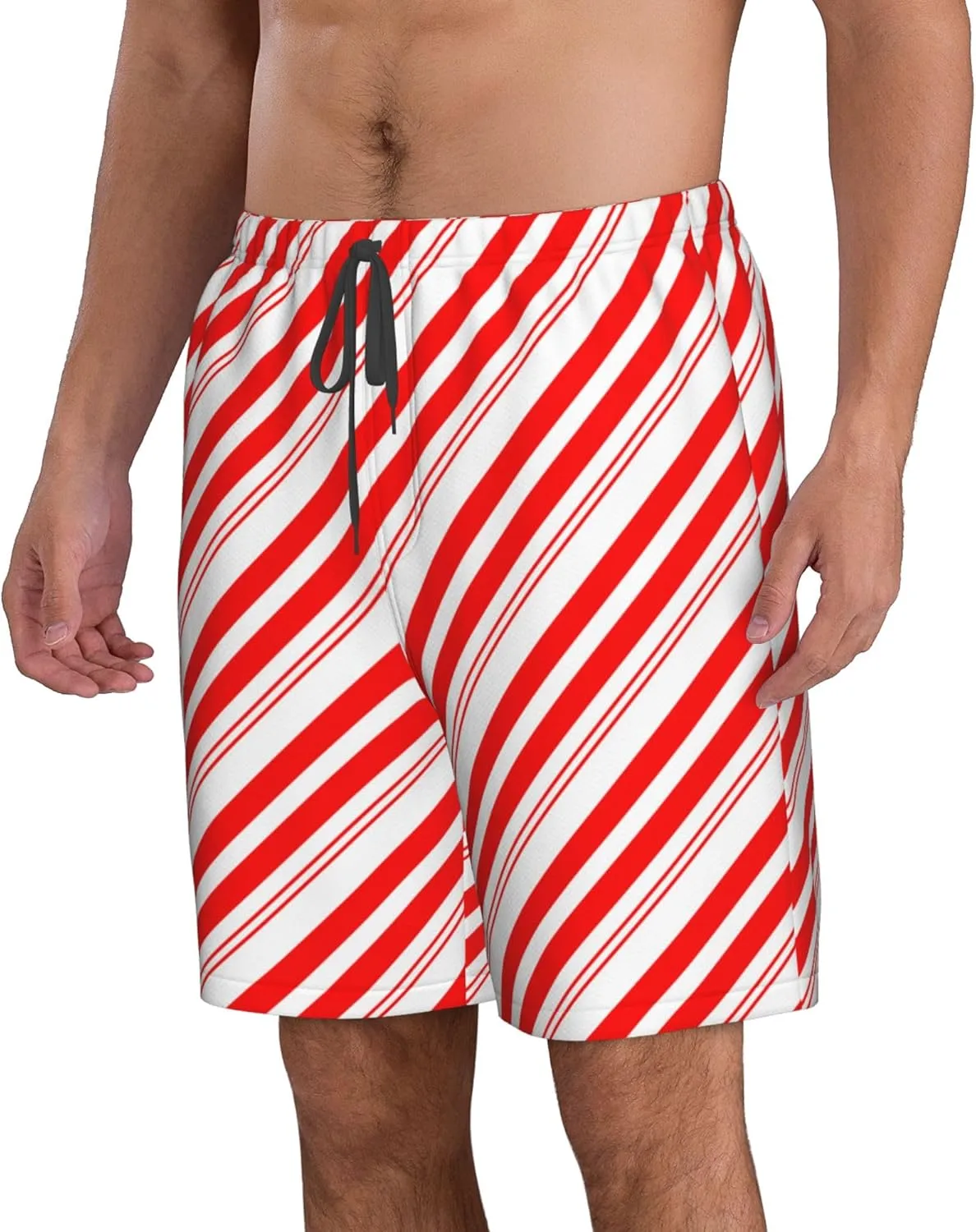 AMRANDOM Mens Shorts Casual Drawstring Shorts Summer Beach Wear