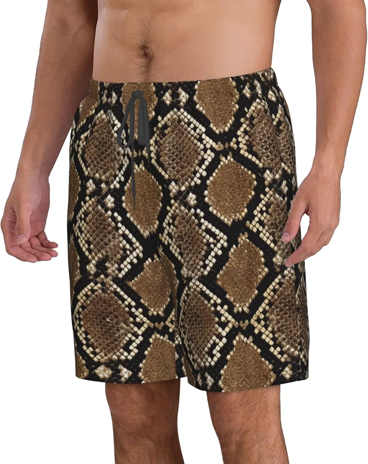 AMRANDOM Mens Shorts Casual Drawstring Shorts Summer Beach Wear