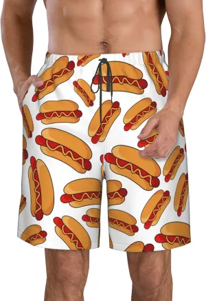 AMRANDOM Mens Shorts Casual Drawstring Shorts Summer Beach Wear