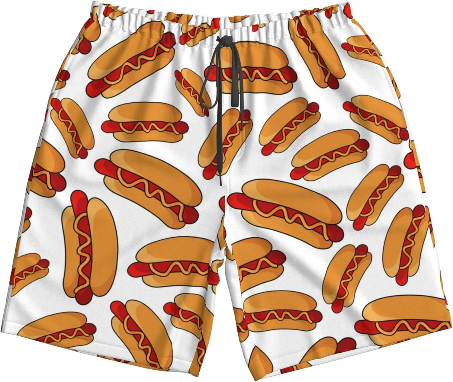 AMRANDOM Mens Shorts Casual Drawstring Shorts Summer Beach Wear