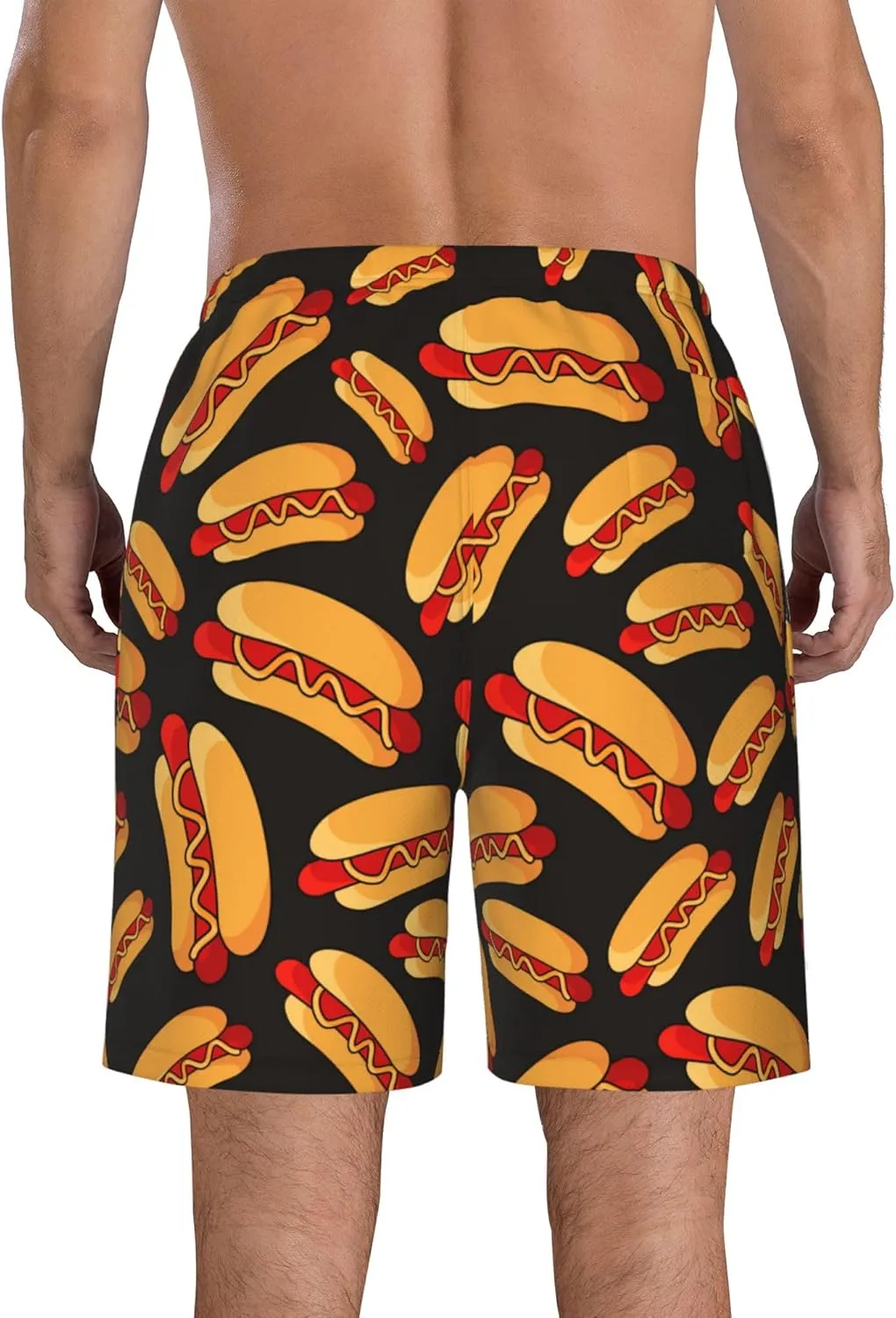 AMRANDOM Mens Shorts Casual Drawstring Shorts Summer Beach Wear