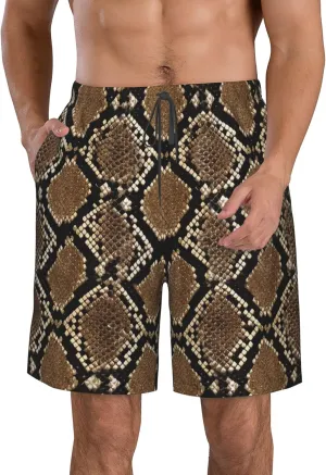 AMRANDOM Mens Shorts Casual Drawstring Shorts Summer Beach Wear