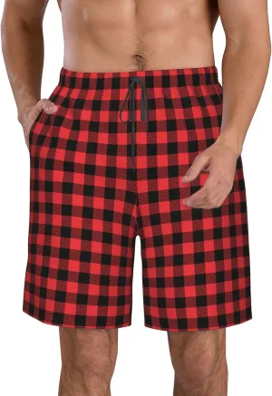 AMRANDOM Men's Shorts Casual Drawstring Summer Beach Shorts