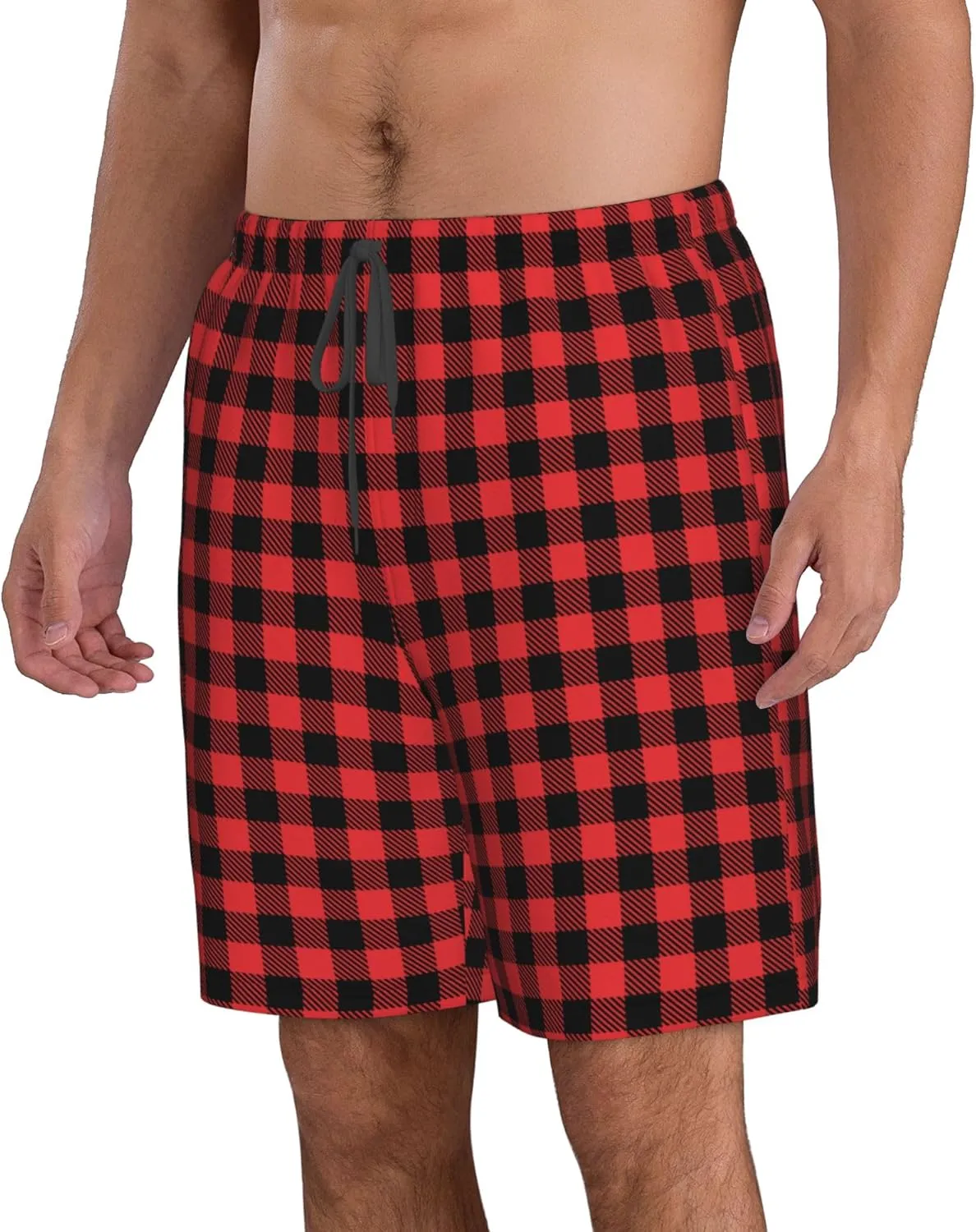 AMRANDOM Men's Shorts Casual Drawstring Summer Beach Shorts