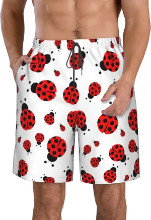 AMRANDOM Men's Shorts Casual Drawstring Summer Beach Shorts