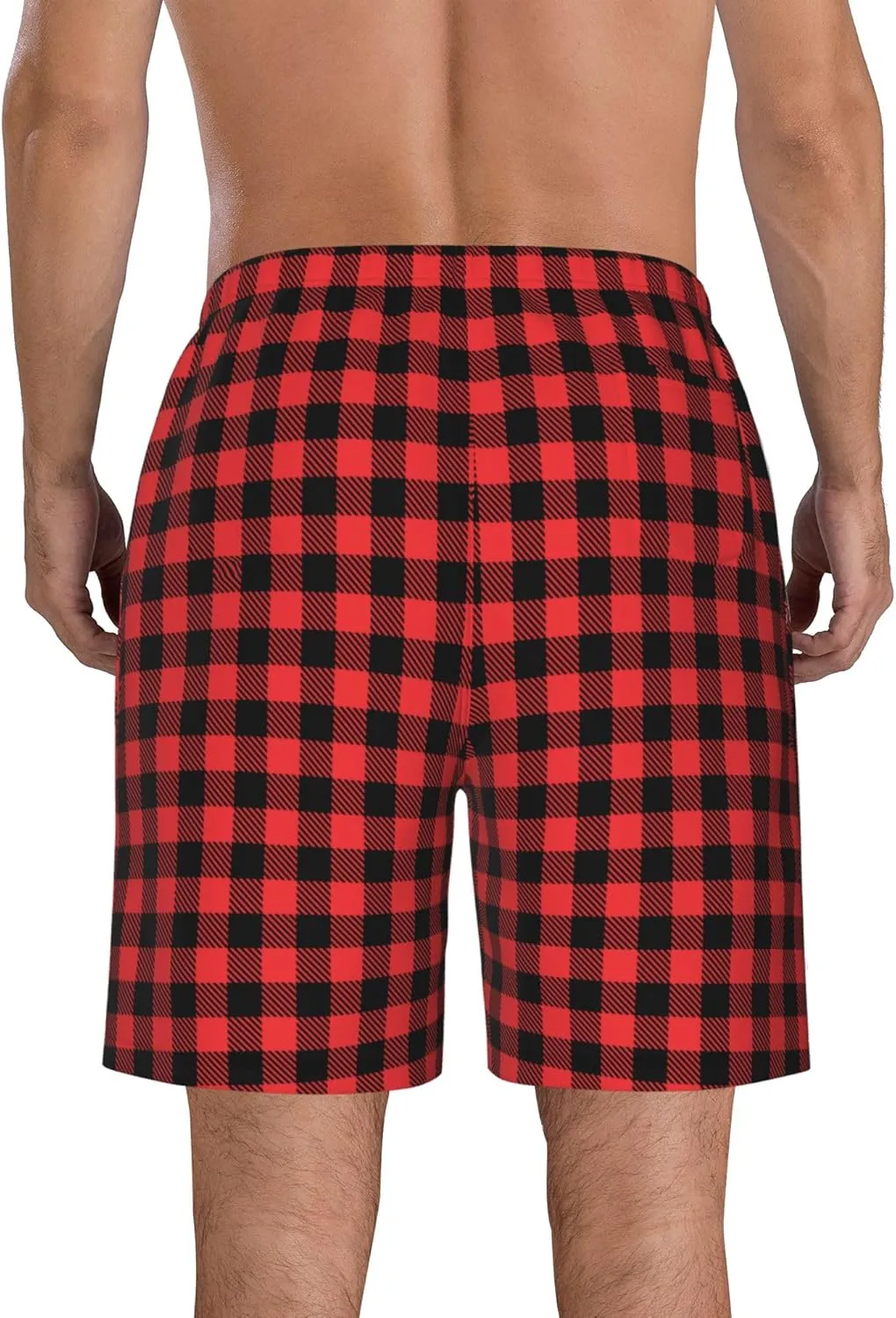 AMRANDOM Men's Shorts Casual Drawstring Summer Beach Shorts