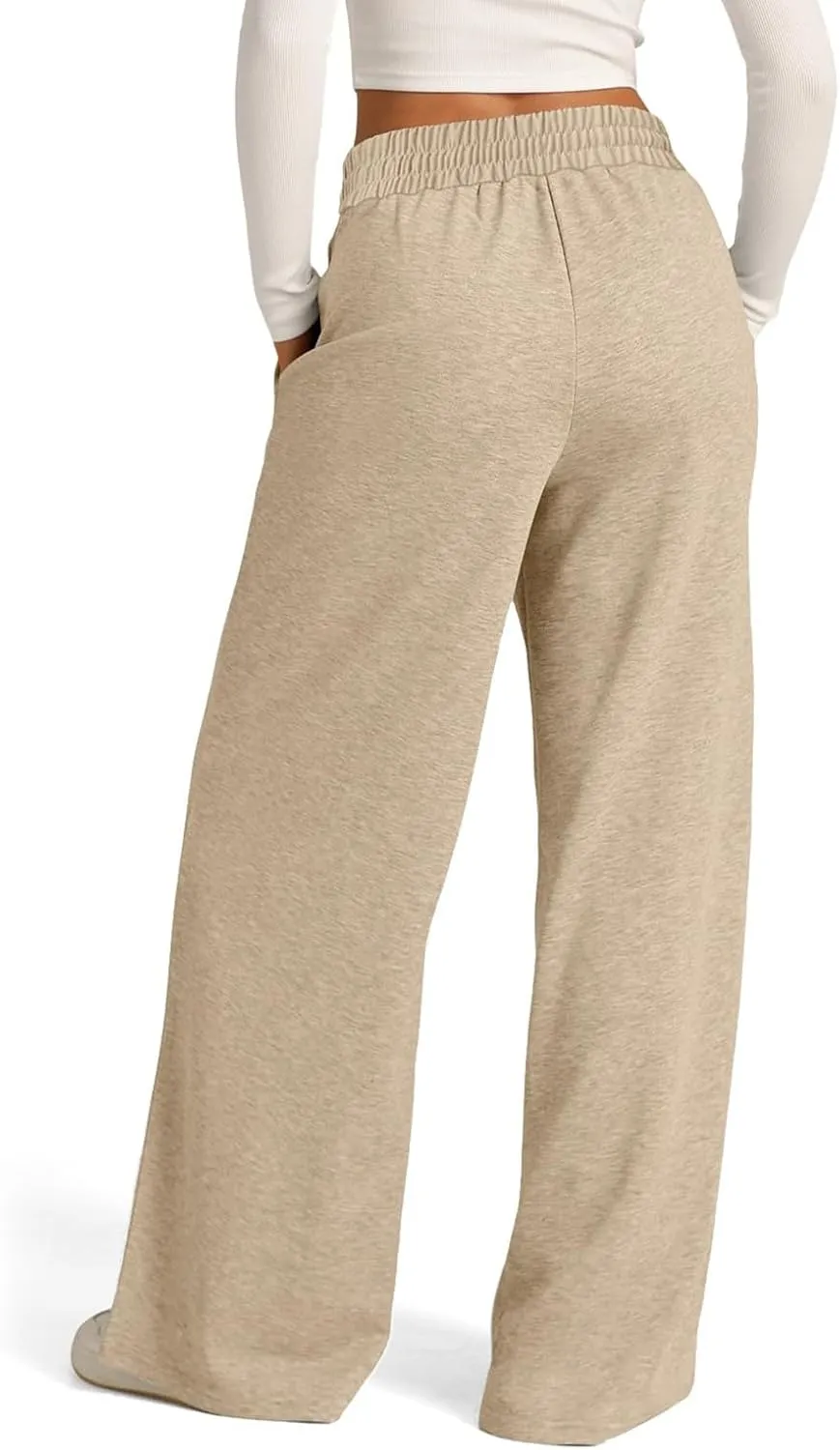 Baggy Wide Leg Sweatpants for Women Casual High Waisted Lounge Pants with Pockets Trendy Y2k Lightweight Joggers Pant