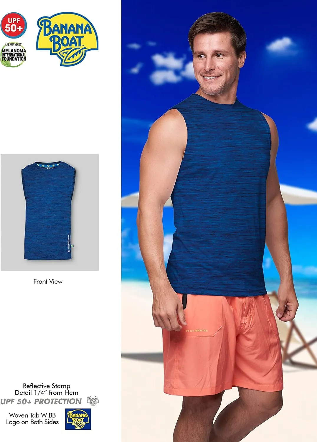 Banana Boat UPF 50  Water Proof Muscle T Shirts for Men's
