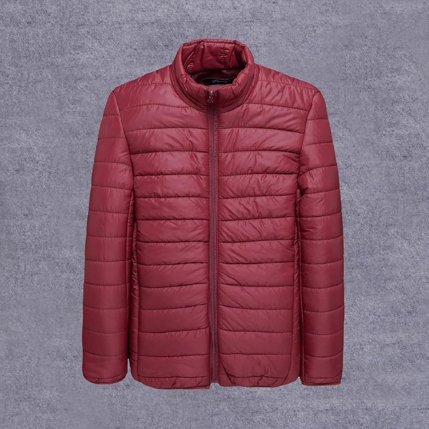 BIFUTON Winter Jackets for Men Lightweight Puffer Jacket Zip Up Quilted Jackets Stand Up Collar Solid Down Coat Jacket Tops