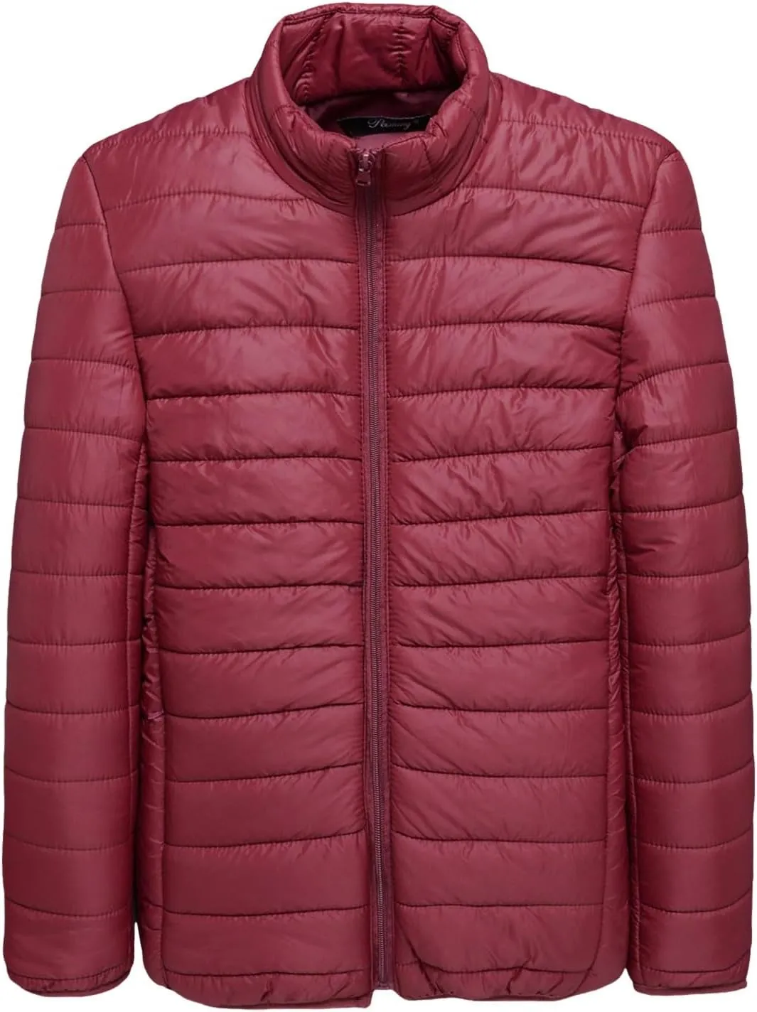 BIFUTON Winter Jackets for Men Lightweight Puffer Jacket Zip Up Quilted Jackets Stand Up Collar Solid Down Coat Jacket Tops