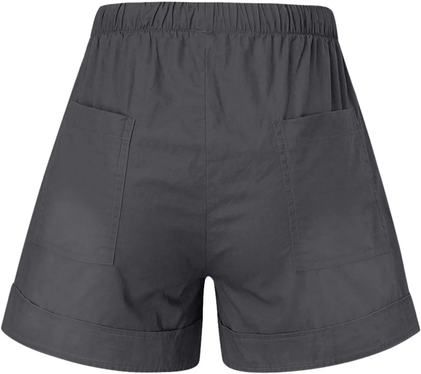 Binmer 2024 Womens Summer Shorts Plus Size Casual Comfy Drawstring Elastic Waist Shorts Pant with Pockets Lightweight S-5XL