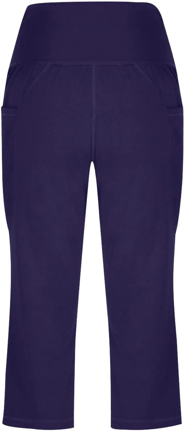 Binmer Women's Yoga Capris Pants High Waist Leggings Crop Straight Leg Athletic Exercise Workout Capris Trousers with Pockets