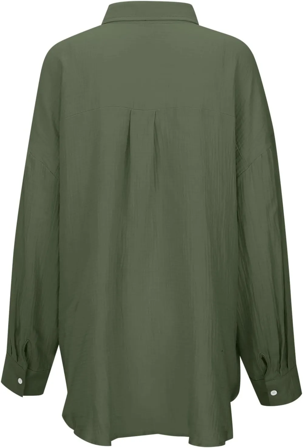 Button Down Sun Shirts for Women Long Sleeve Cardigan Blouse Oversized Boyfriend Beach Collared Cover Up with Pockets