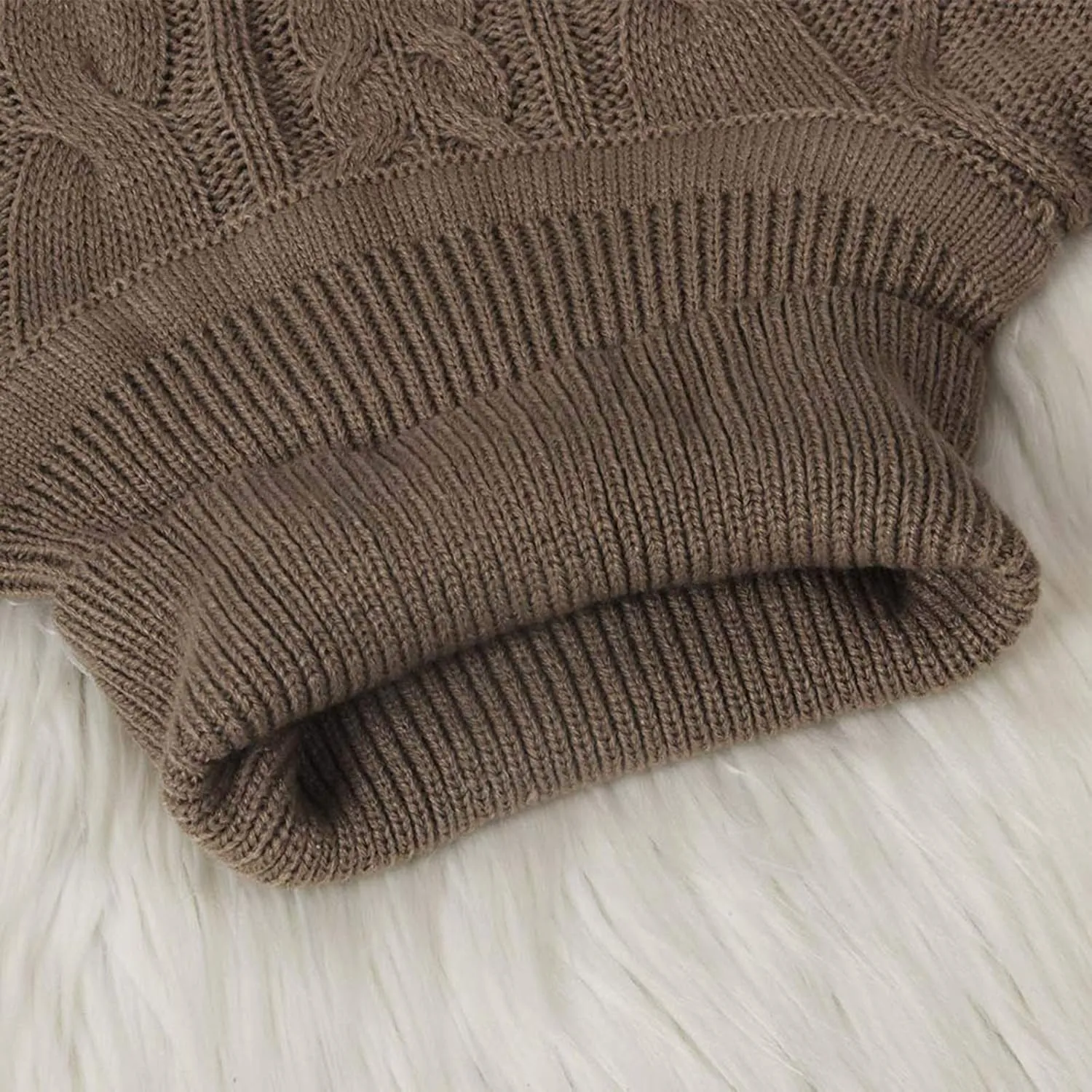 Cable Knit Sweater Women Long Sleeve Turtleneck Sweater Solid Color Sweater Winter Warm Sweater for Plus Size