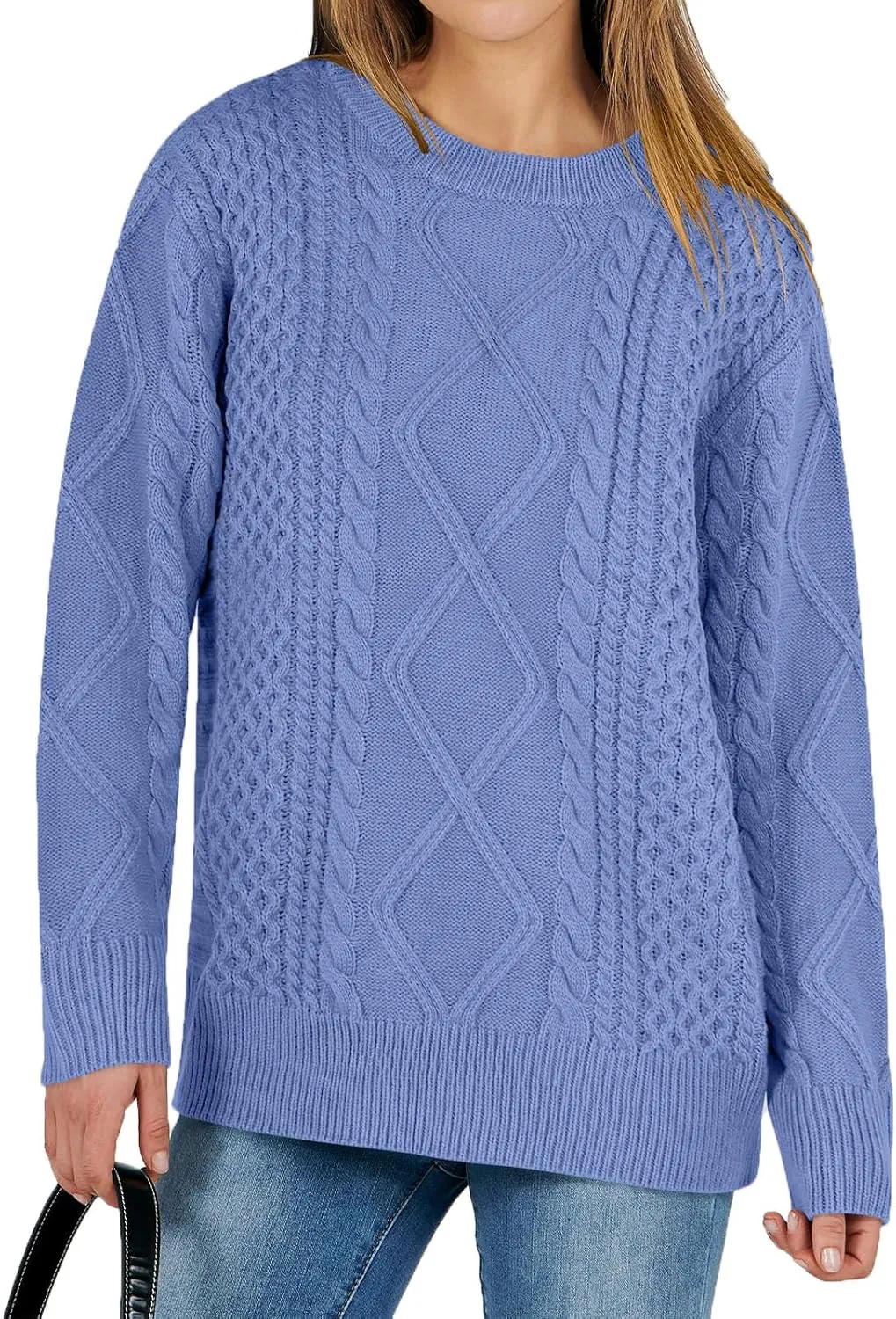 Cable Knit Sweater Women, Women'S Cable Stay Warm Knit Sweater, Fashions Cable Knot Sweater, Women's Pullover Sweaters