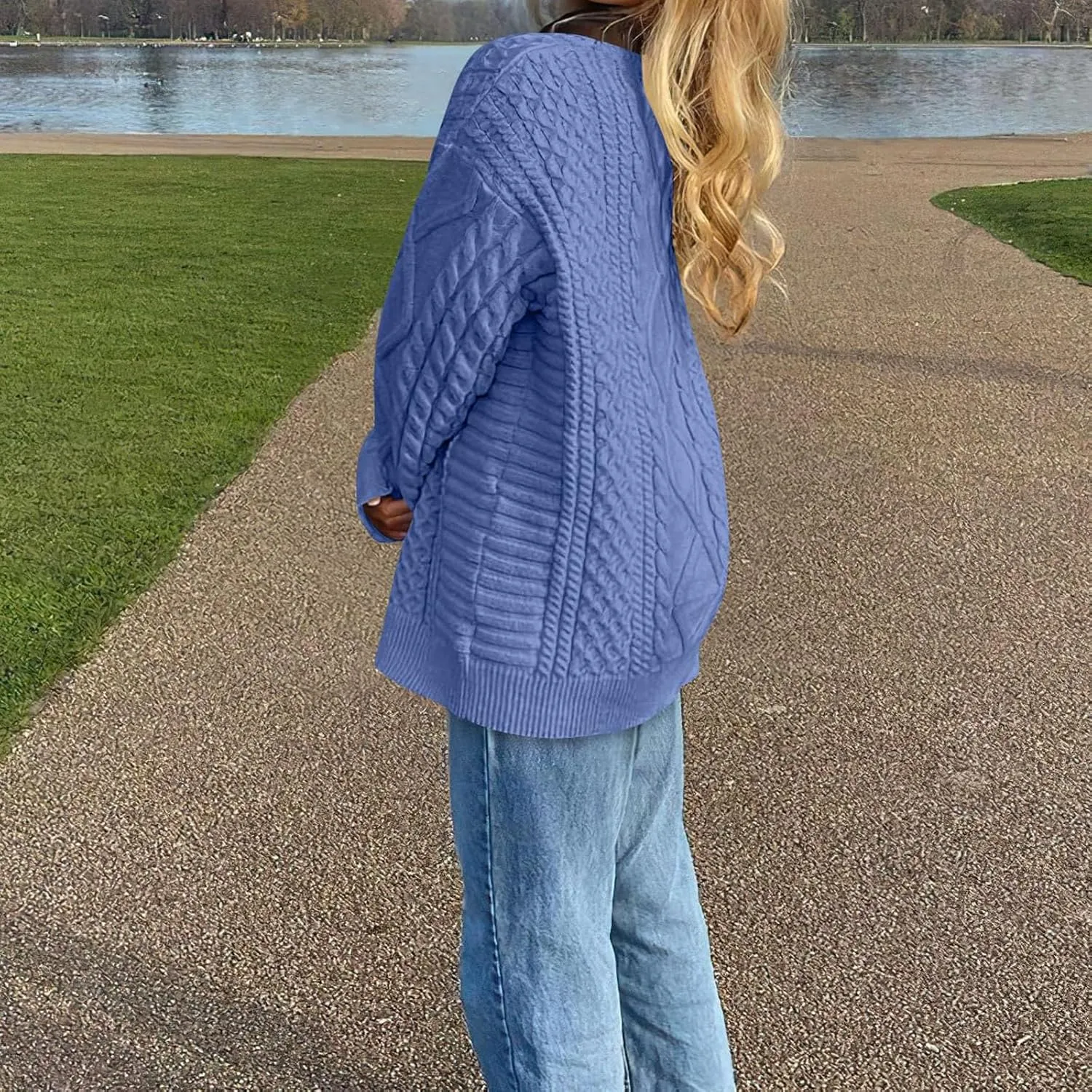 Cable Knit Sweater Women, Women'S Cable Stay Warm Knit Sweater, Fashions Cable Knot Sweater, Women's Pullover Sweaters