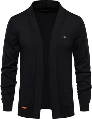 Cardigan Men, Men's Casual Stand Collar Cardigan Button Down Cable Knitted Sweater Regular Fit Fall Winter Cardigans