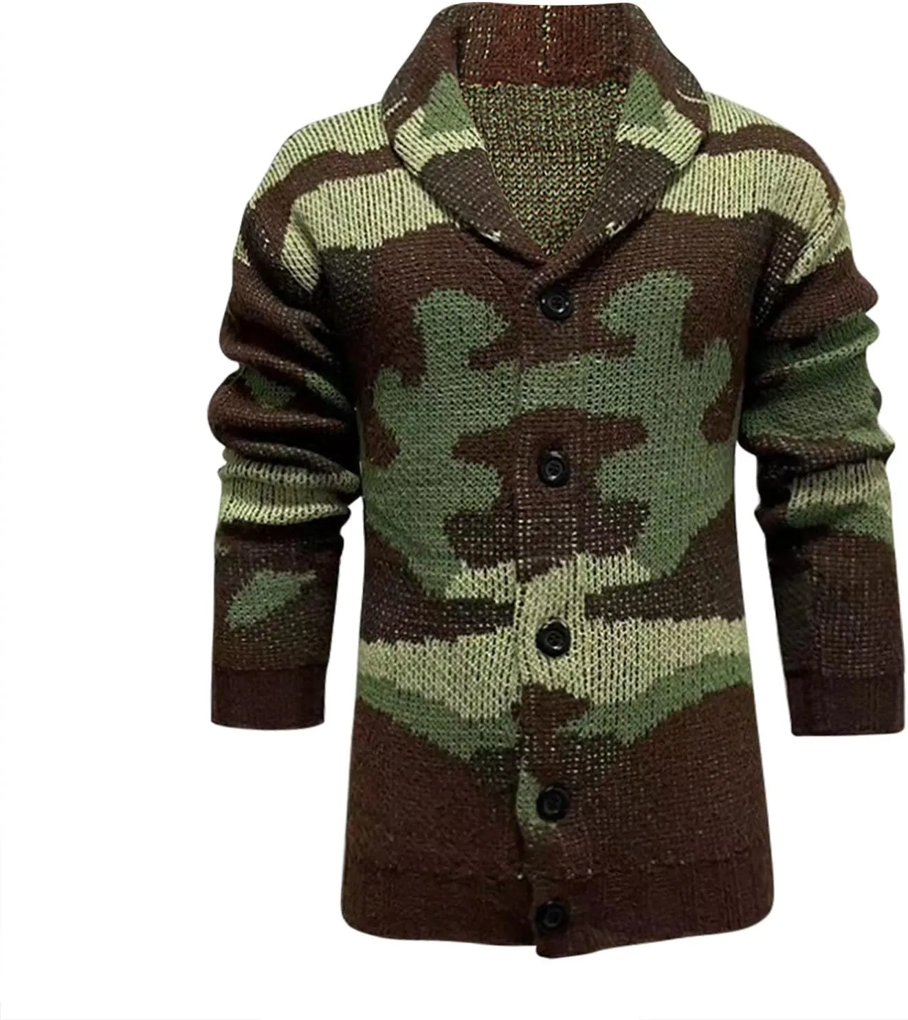 Cardigan Sweaters for Men Striped Cardigan Sweaters Big and Tall Shawl Collar Knit Sweater Button Down Casual Sweater