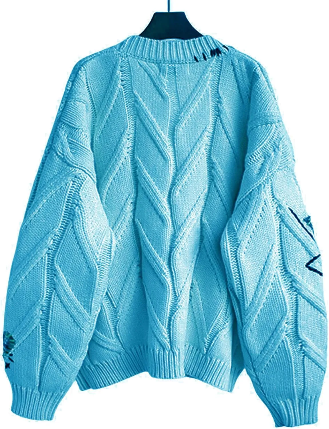 Cardigan Sweaters for Women Cable Knit Cardigan Oversized Button Up Sweaters V Neck Casual Winter Coats with Pockets