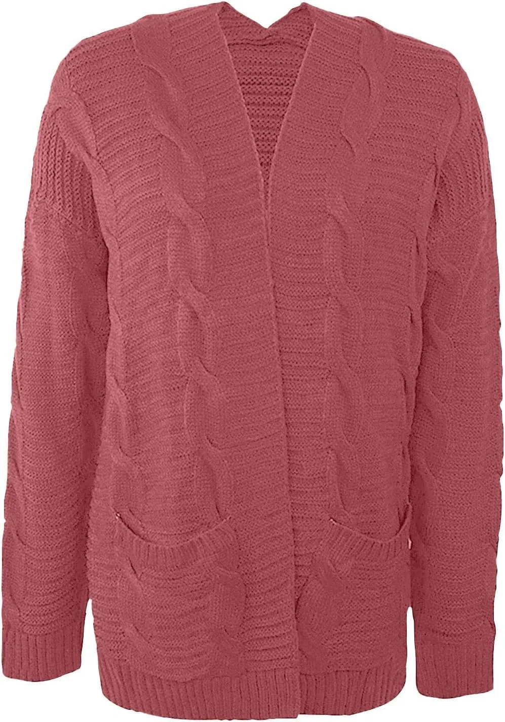 Cardigan Sweaters for Women Cable Knit Oversized Cardigans Aesthetic Open Front Chunky Cardigan Sweaters with Pockets