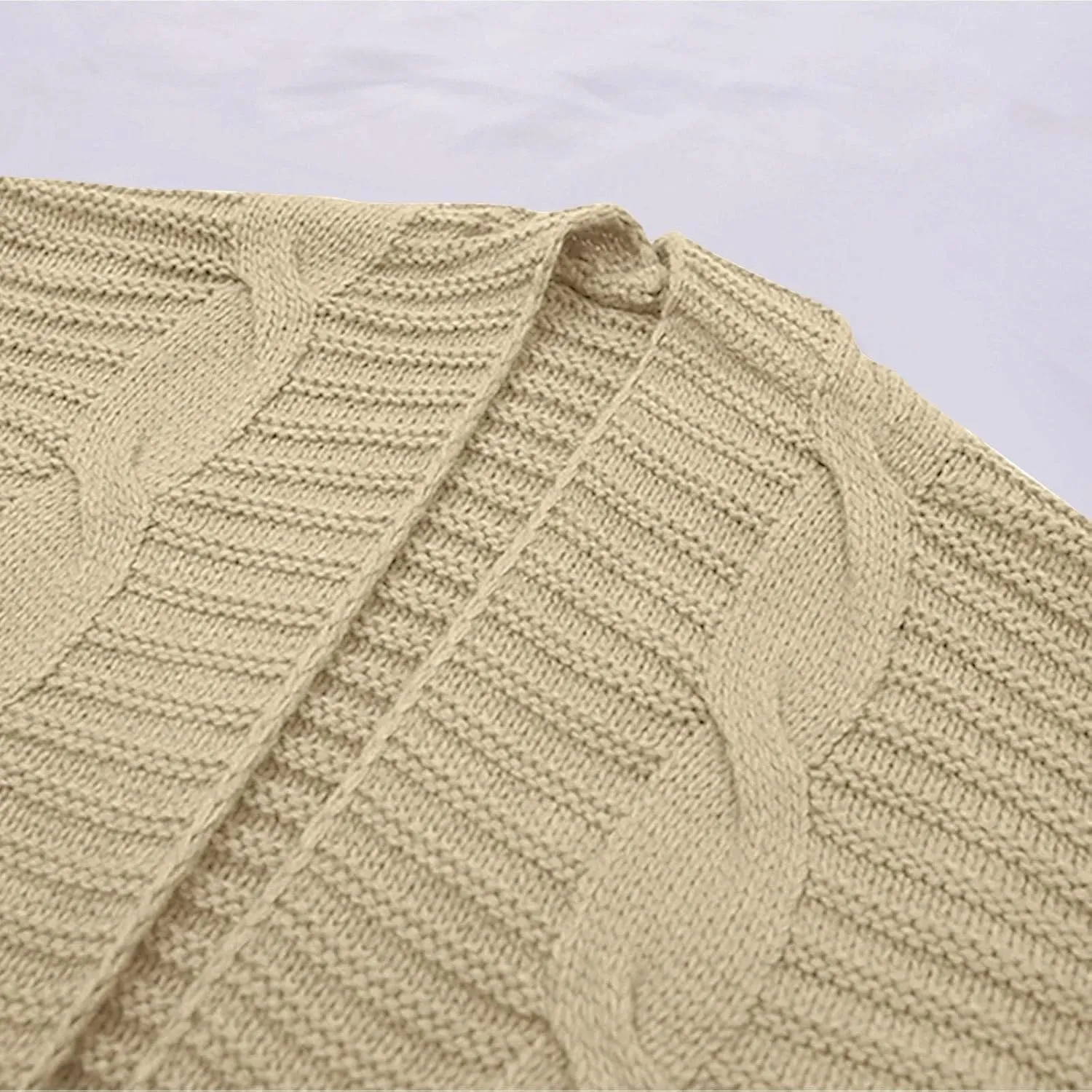 Cardigan Sweaters for Women Cable Knit Oversized Cardigans Aesthetic Open Front Chunky Cardigan Sweaters with Pockets