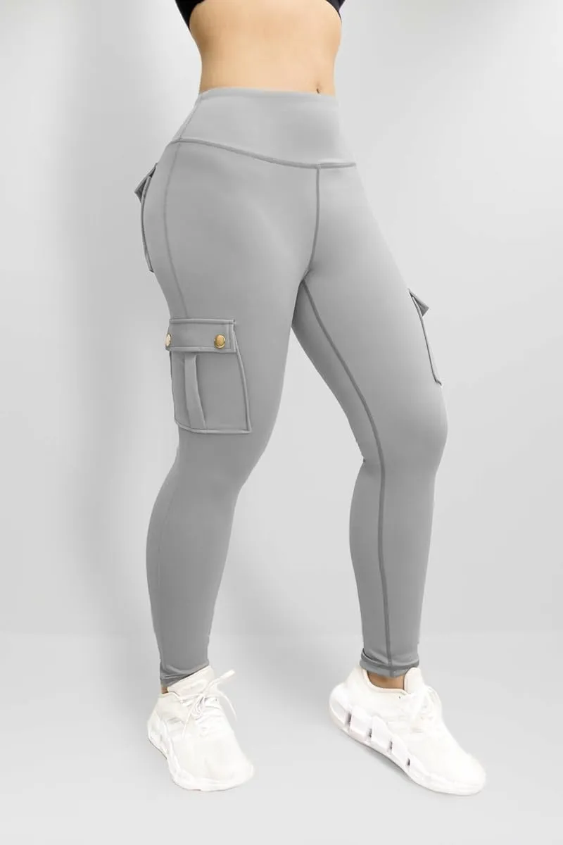 Cargo Leggings with Pockets for Women Camo High Waist Tummy Control Running Yoga Pants Cozy Butt Lifting Leggings