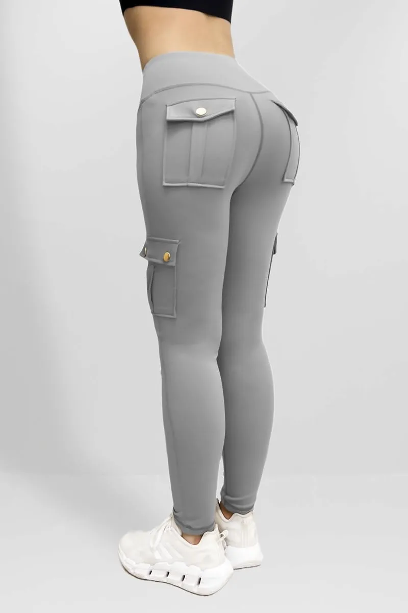 Cargo Leggings with Pockets for Women Camo High Waist Tummy Control Running Yoga Pants Cozy Butt Lifting Leggings