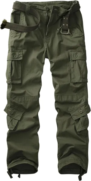Cargo Pants Women Baggy Camo Tactical Pants Straight Leg Casual Y2K Work Trousers with 9 Pockets