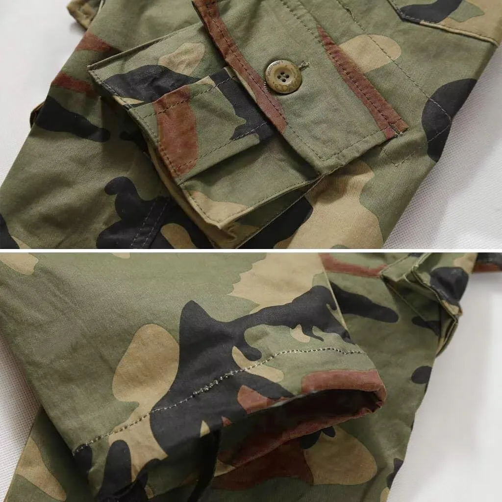 Cargo Pants Women Baggy Camo Tactical Pants Straight Leg Casual Y2K Work Trousers with 9 Pockets