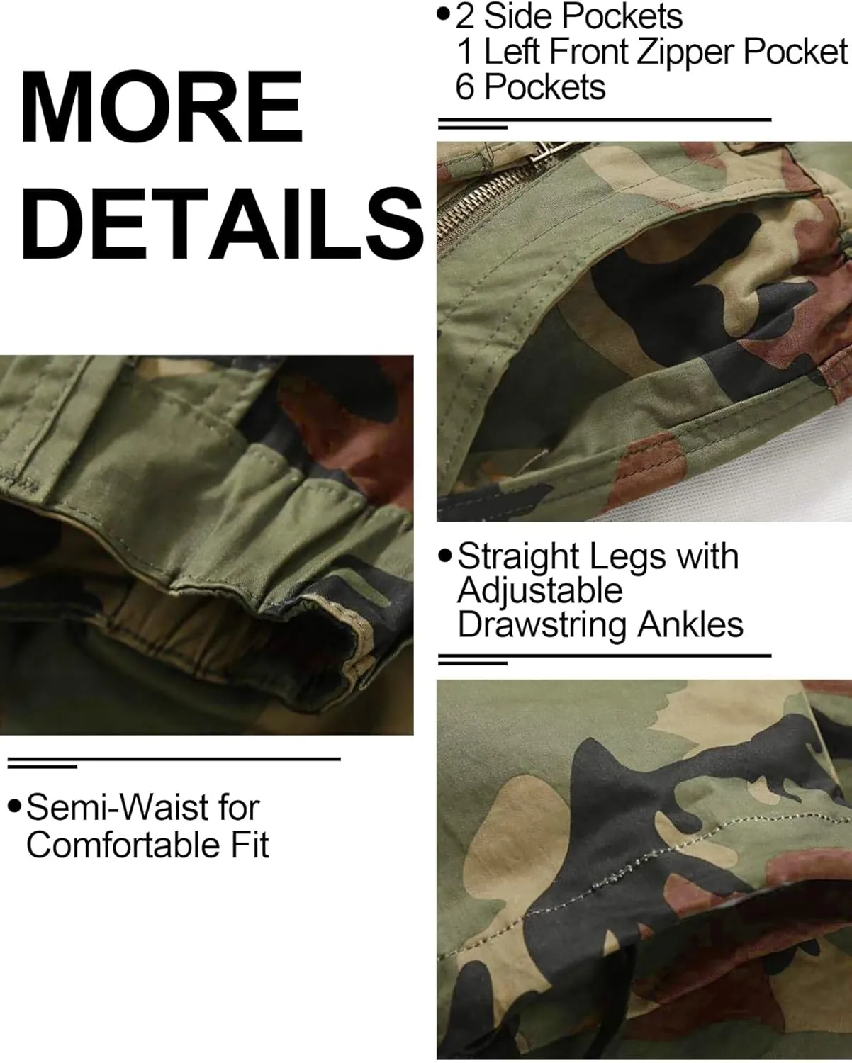 Cargo Pants Women Baggy Camo Tactical Pants Straight Leg Casual Y2K Work Trousers with 9 Pockets