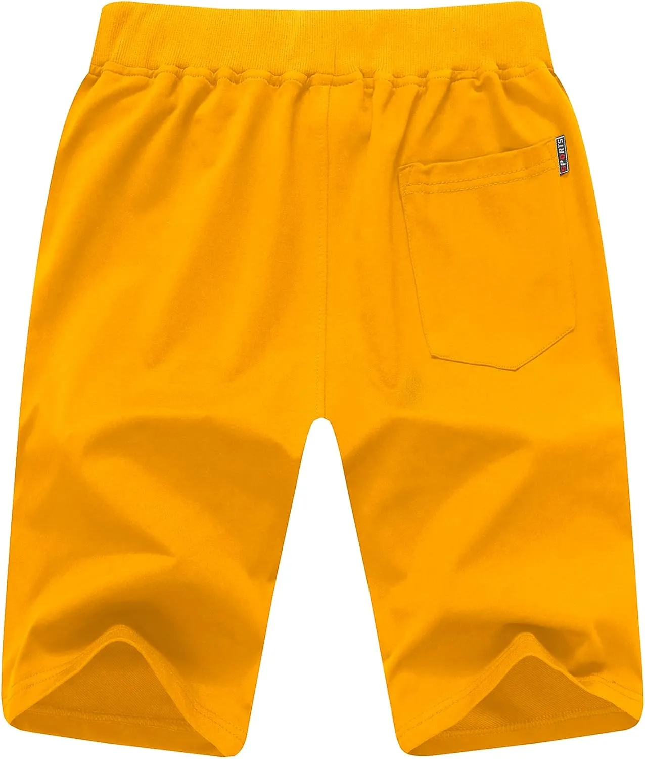 Chrisuno Men's Shorts Elastic Waist Athletic Sweat Shorts with Zipper Pockets