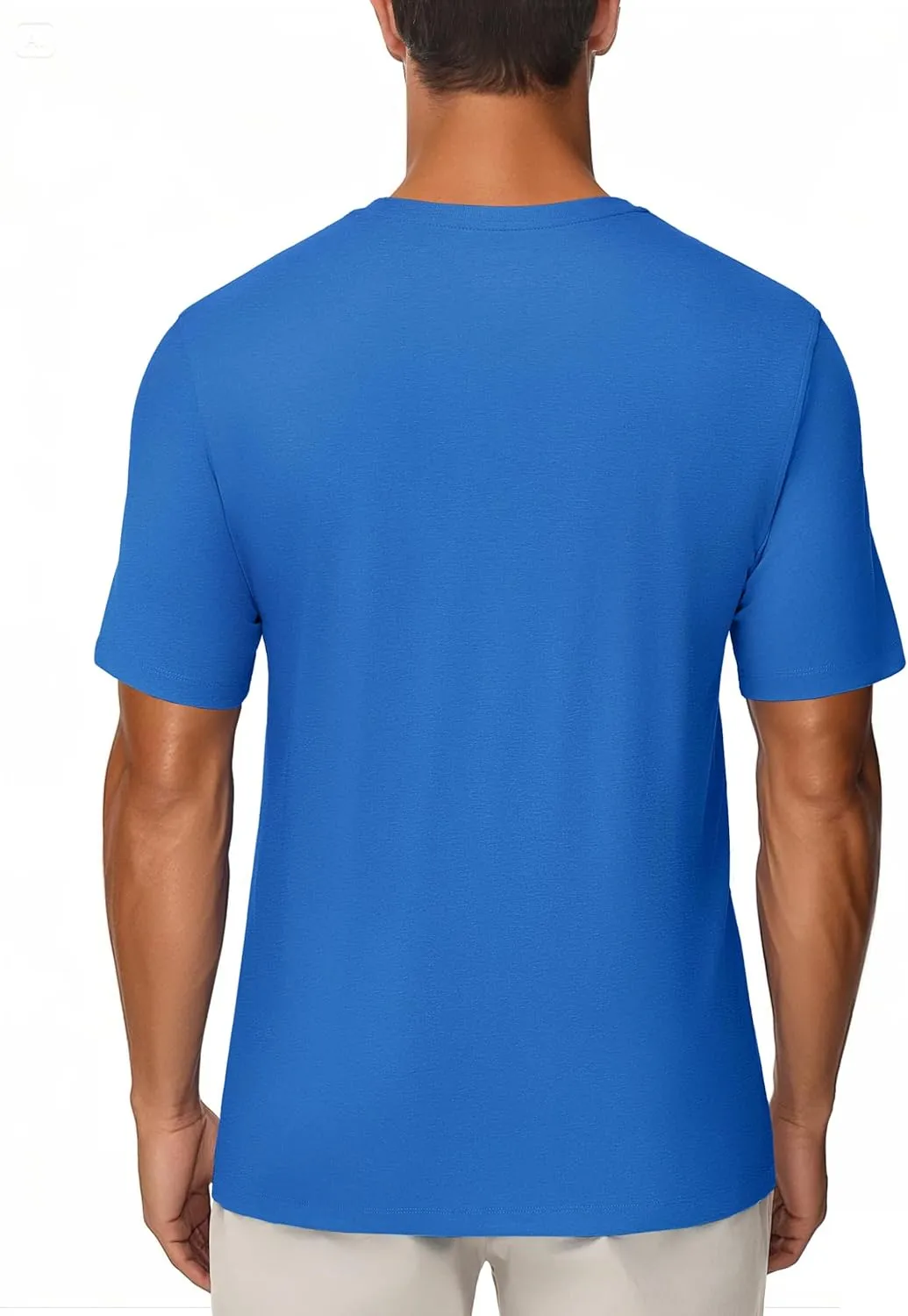 Cotrasen Men's T-Shirts Cotton Short Sleeve T Shirts for Men UPF 50  Moisture Wicking T-Shirt Casual Crew Neck Pocket Tee