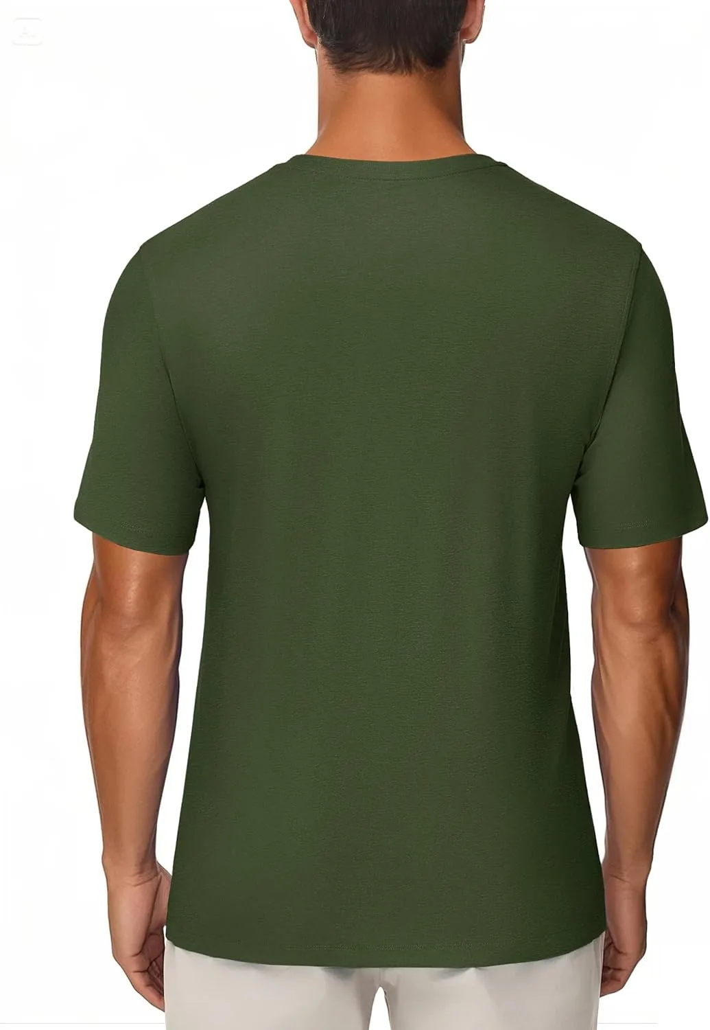 Cotrasen Men's T-Shirts Cotton Short Sleeve T Shirts for Men UPF 50  Moisture Wicking T-Shirt Casual Crew Neck Pocket Tee