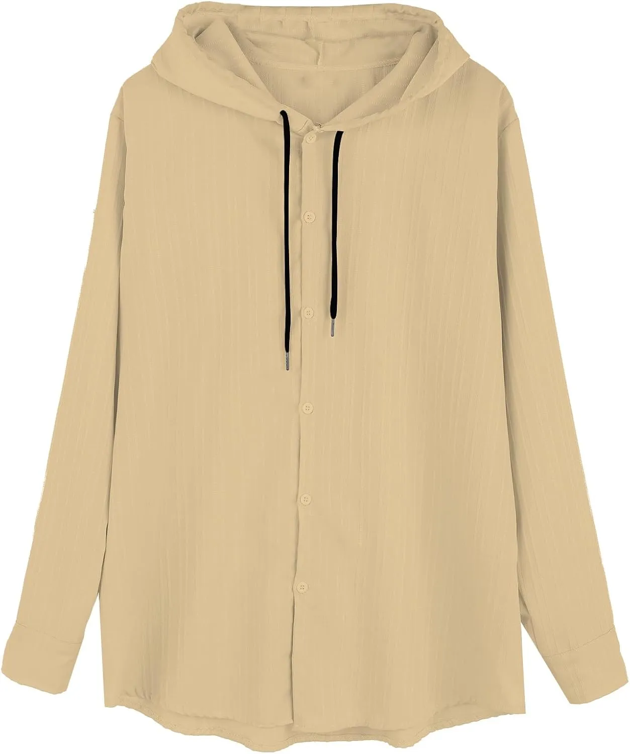 Cotton Linen Hoodies for Men Casual Long Sleeve Lightweight Breathable Button Down Hooded Sweatshirts Beach Yoga Tops