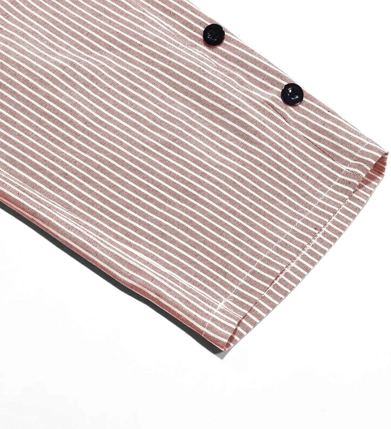 Cotton Linen Pants for Women Drawstring High Elastic Waist Trousers Summer Trendy Strip Buttoned Side Tapered Pants