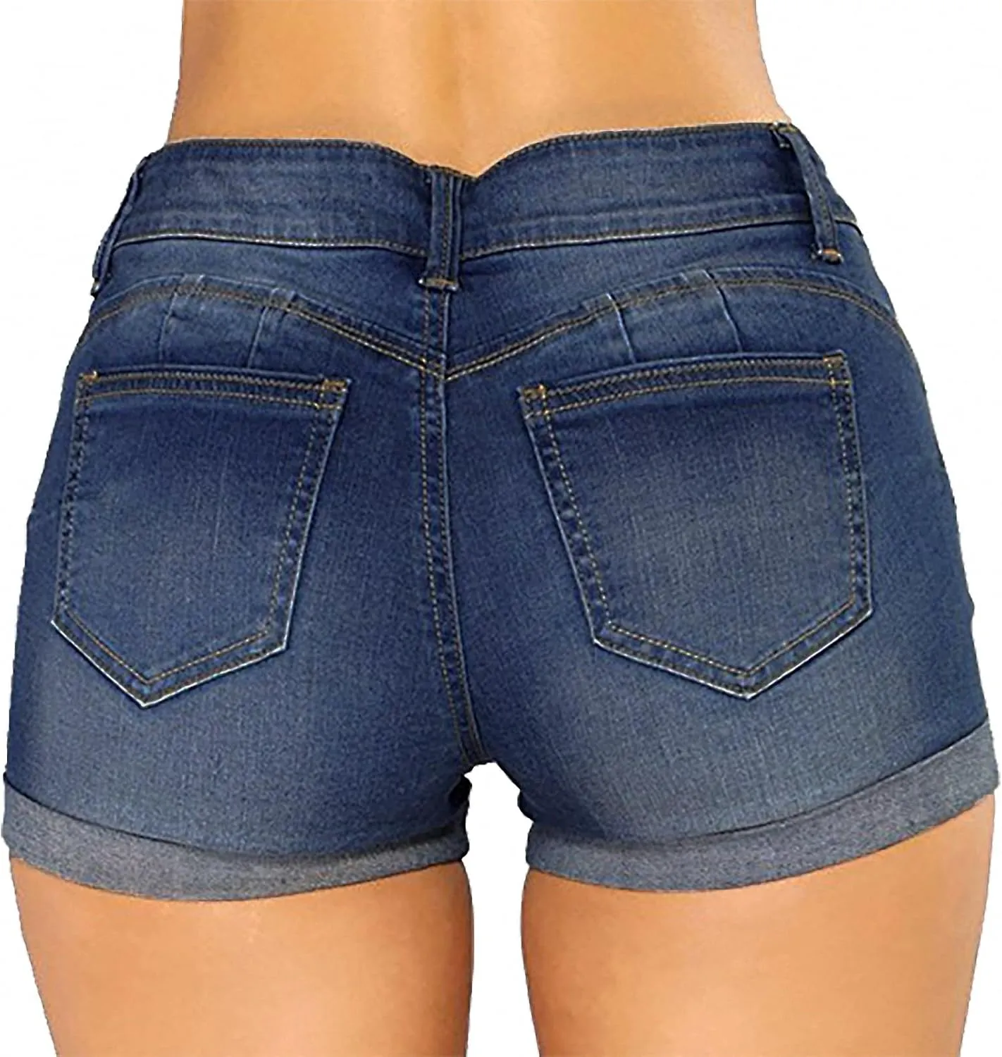 Dawery Summer Denim Shorts Women High Waisted Plus Size Ripped High Waisted Stretchy Jean Shorts Women's Summer Shorts