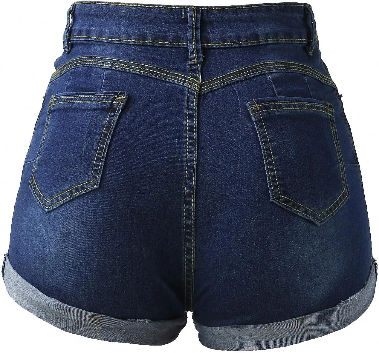 Dawery Summer Denim Shorts Women High Waisted Plus Size Ripped High Waisted Stretchy Jean Shorts Women's Summer Shorts