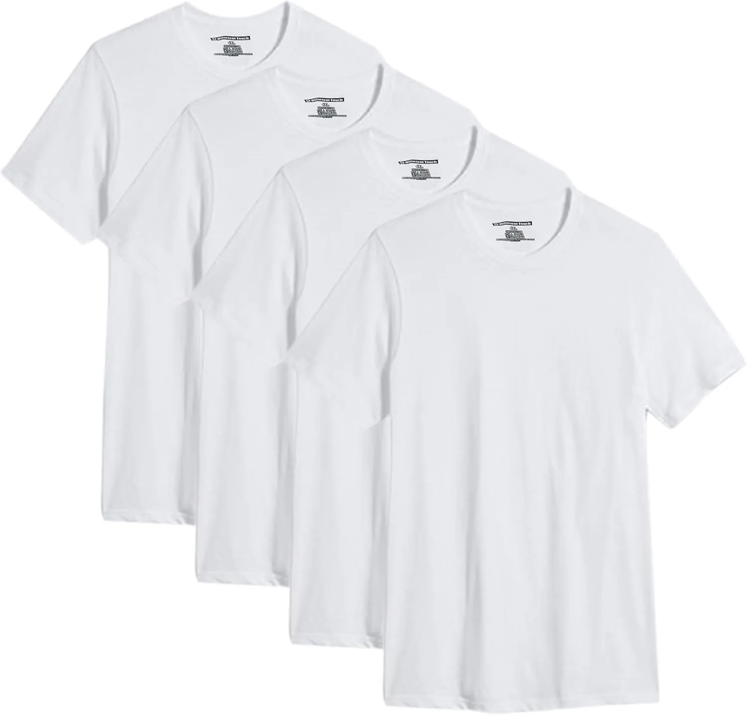 Different Touch 4 Pack Men Big & Tall 100% Cotton T-Shirts