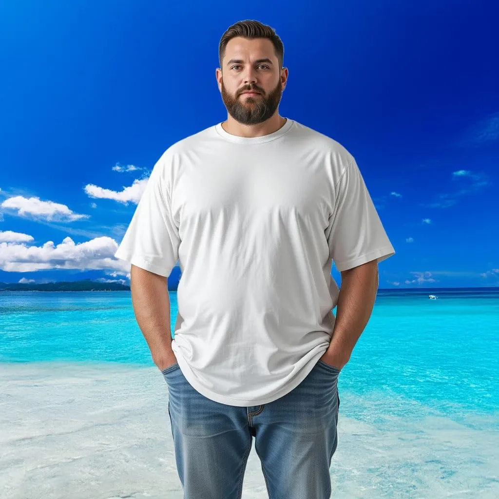 Different Touch 4 Pack Men Big & Tall 100% Cotton T-Shirts