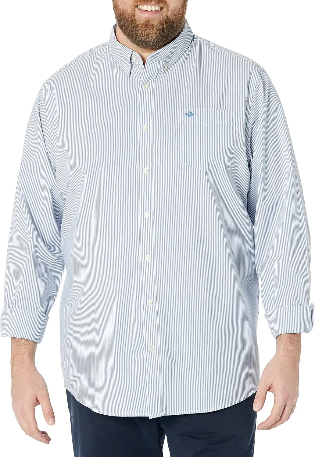 Dockers Men's Classic Fit Long Sleeve Signature Comfort Flex Shirt (Standard and Big & Tall)
