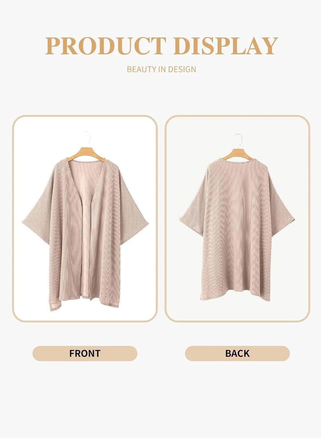 Eytino Women Plus Size Lightweight Cardigan Half Sleeve Ribbed Knit Kimono Cardigans Tops(1X-5X)