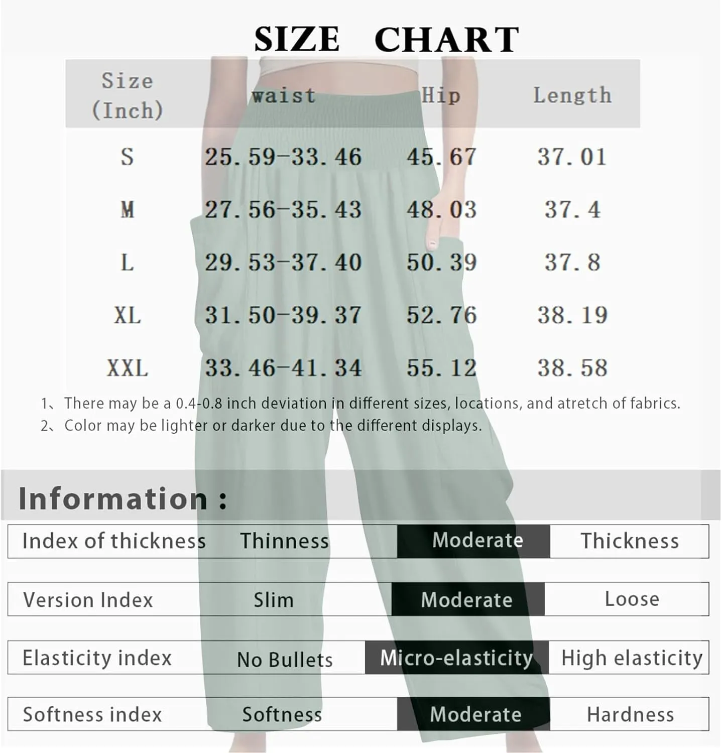 fanmpghleoo Linen Pants Women Summer Smocked Elastic High Waisted Linen Joggers with Pockets Wide Leg Yoga Boho Harem Pants