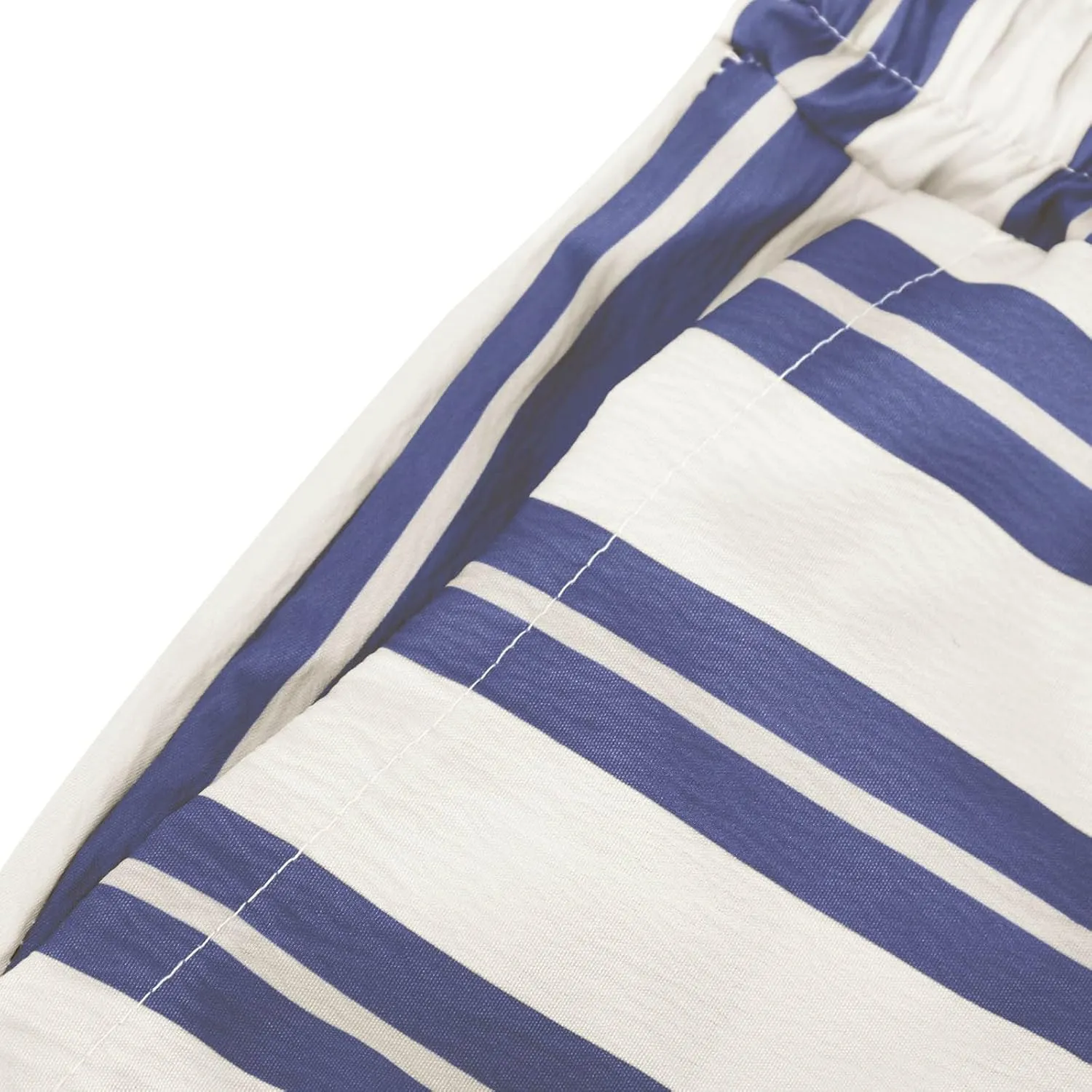fanmpghleoo Striped Linen Pants Women Summer Drawstring Wide Leg Palazzo Pants for Women Casual High Waisted Linen Trosuers