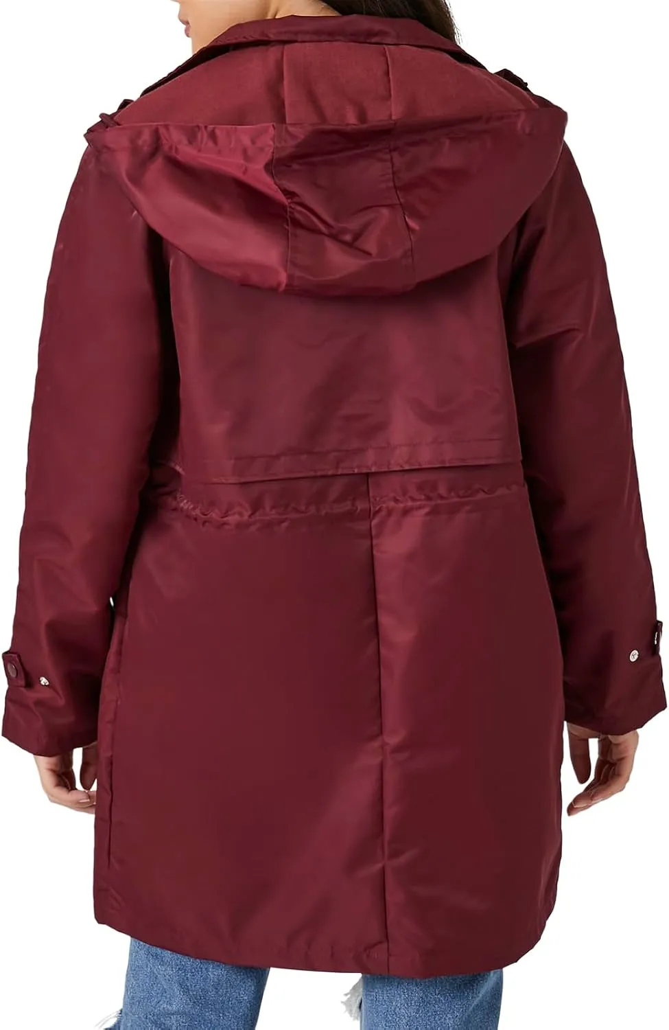 Forever 21 Women's Drawstring Longline Trench Coat