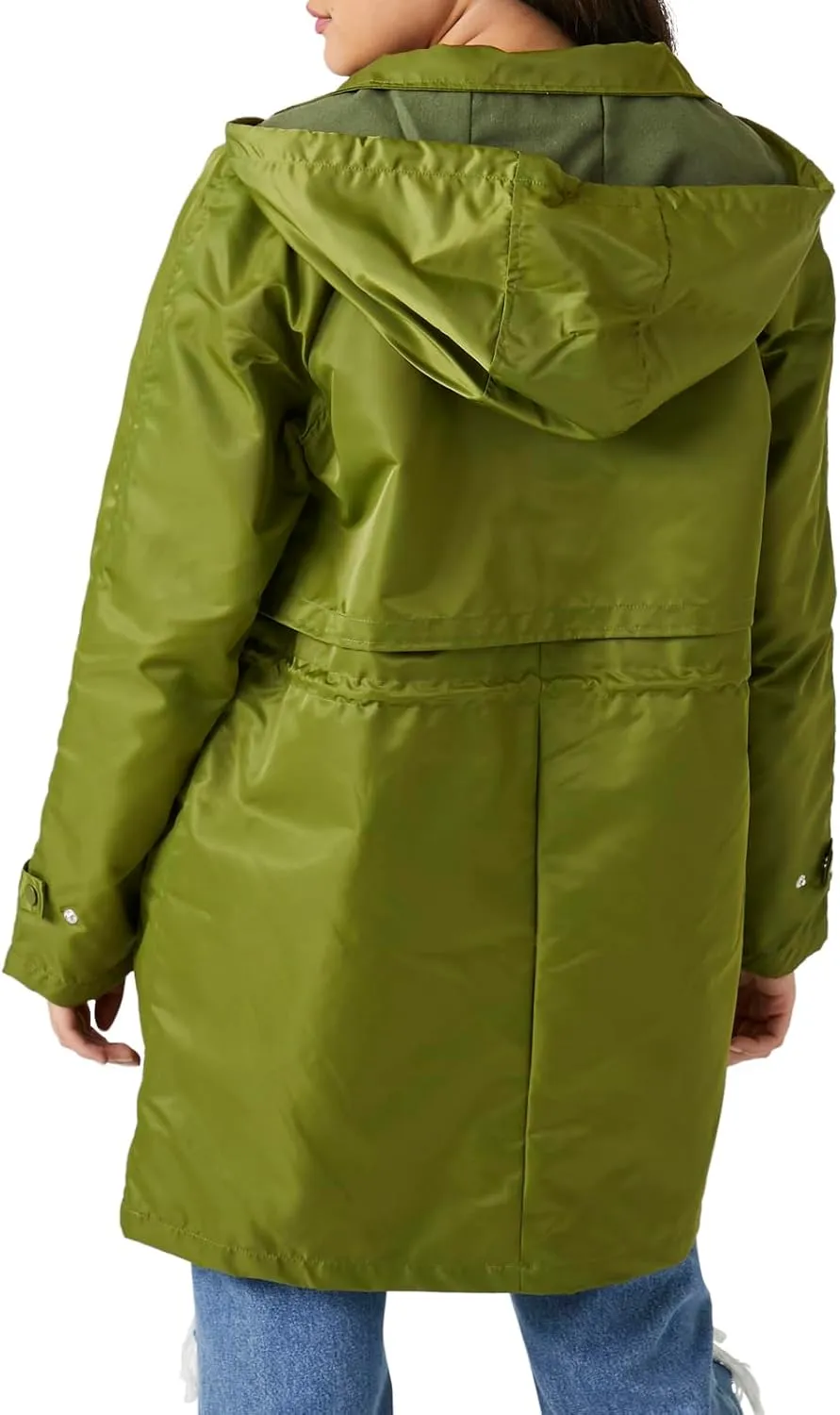 Forever 21 Women's Drawstring Longline Trench Coat