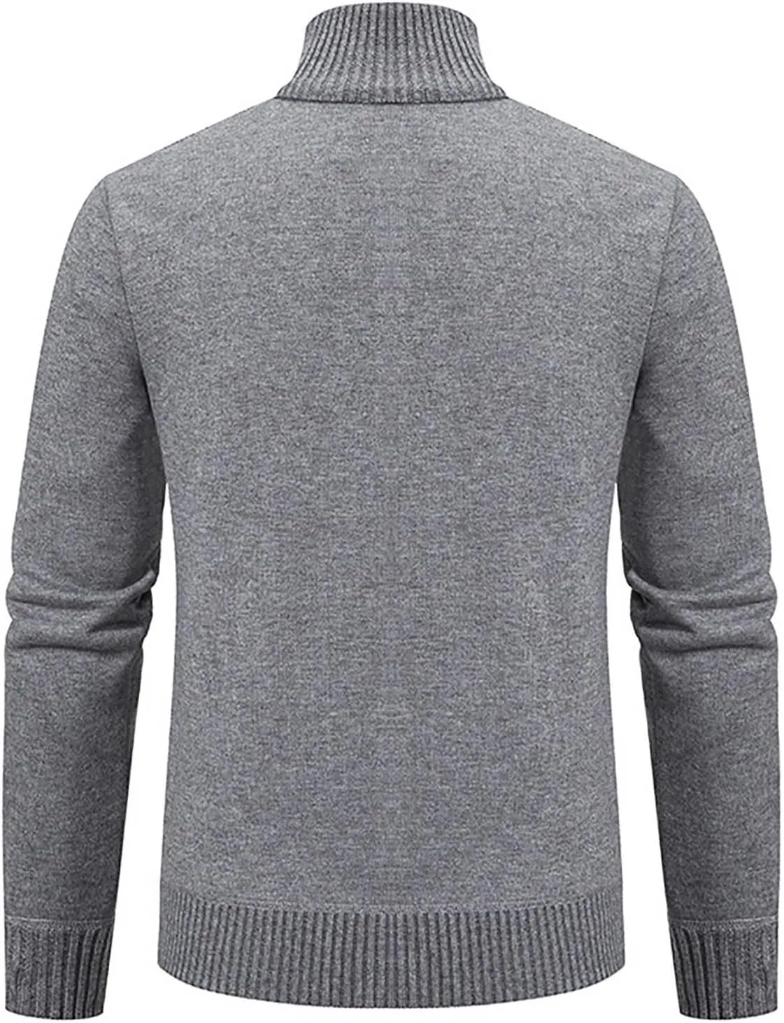 Fxbar Mens Cardigan Sweaters Slim Fit Full Zip Up Sweater Stand Collar Casual Knitted Cardigans Fall Winter Sweaters