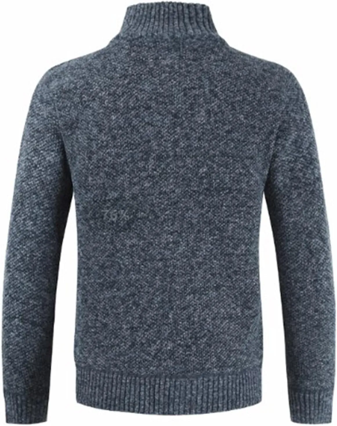 Fxbar Men's Cardigan Sweaters Stand Collar Casual Full Zip Sweaters Slim Fit Knitted Cardigans with Pockets